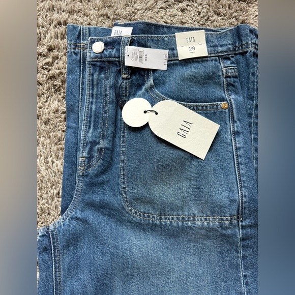 Gap x Cult Gaia High Rise Stride Chain Jeans 29 NWTs - Picture 10 of 11